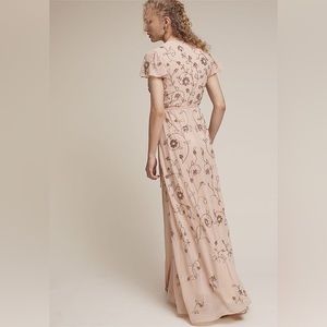 BHLDN Plymouth beaded wrap dress size 2
